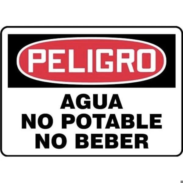 Accuform OSHA DANGER Safety Sign NONPOTABLE SHMCAW125XT SHMCAW125XT - main